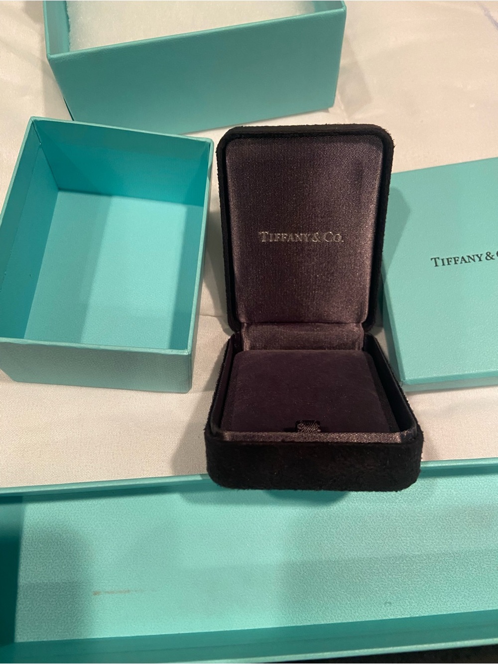 Tiffany & Co. Robin's Egg Blue Jewelry Box Collection-6 boxes ( 2 w/ velvet box) - Picture 9 of 13